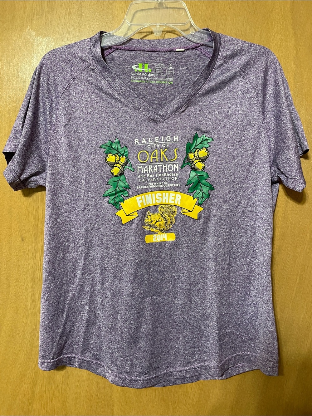Purple 'Raleigh Oaks Marathon' Short Sleeve Tee - Finisher Graphic